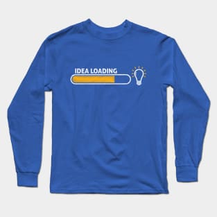 Idea Loading Shirt with Light Bulb and Loading Bar Long Sleeve Long Sleeve T-Shirt